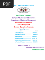 Operation Research Group Assignment Part 1&2