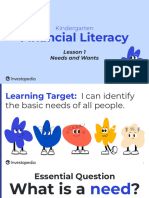 Kindergarten Lesson+1 Needs Wants123