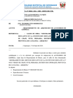 Carta #00062 Insumos de Limpieza