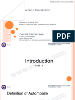 Chapter 2A: Frame & Body Frame, Chassis and Body, Constructional Material