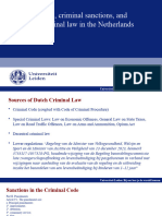 Criminalization, Criminal Sanctions, and Source of Criminal Law in The Netherlands - Olçer