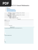 GMAT2111 General Mathematics Second Quarter Exam