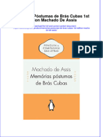 Memórias Póstumas de Brás Cubas 1st Edition Machado de Assis Full Chapter Download PDF