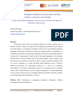 Un Ensayo Sobre Inteligencia Artificial en La Universidad: Tres Ideas para Pensar y Pensarnos Como Docentes