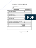 Rekapitulasi Bill of Quantity (Boq) : No. Uraian Pekerjaan Jumlah Harga (RP.)