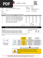 OJO, Solo para Transferencias ONLINE: COTIZACIÓN: E95-2406074