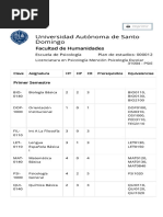 Planes de Estudios de La Universidad Autónoma de Santo Domingo