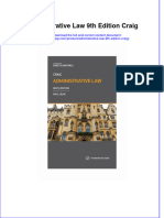 Administrative Law 9th Edition Craig Full Chapter Download PDF