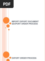 Import Export Document &export Order Process