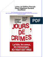 Jours de Crime 1st Edition Pascale Robert Diard Stephane Durand Souffland Full Chapter Download PDF