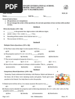 Class VI Maths Periodic Test I (July 2024, PB)