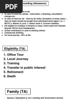 Travelling Allowance Rules