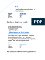 Top Consumer Goods - (Exporters and Importers) Companies in Pakistan