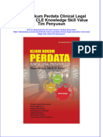 Klinik Hukum Perdata Clinical Legal Education CLE Knowledge Skill Value Tim Penyusun Full Chapter Download PDF