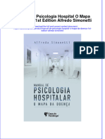 Manual de Psicologia Hospital O Mapa Da Doença 1st Edition Alfredo Simonetti Full Chapter Download PDF