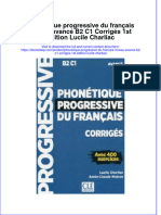 Phonétique Progressive Du Français Niveau Avancé B2 C1 Corrigés 1st Edition Lucile Charliac Full Chapter Download PDF