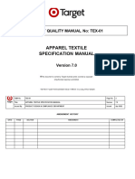 TQM-TEX-01 Apparel Textile Specification Manual V7 Effective 1st Jul 2022