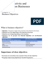 Edexcel Chapter 2 Business Objectives