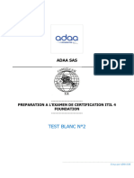 Certification - ITIL 4 - Coorection - Test - Blanc - N°2