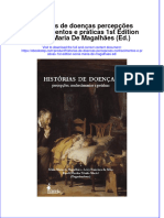 Histórias de Doenças Percepções Conhecimentos e Práticas 1st Edition Sônia Maria de Magalhães (Ed.) Full Chapter Download PDF