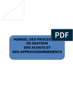 Manuel Des Procudures de Gestion Des Achats Et Approvisionnements