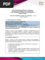 Guía de Actividades y Rúbrica de Evaluación - Unidad 3 - Tarea 5 - Escuela Moderna