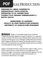 Bio Gas Production