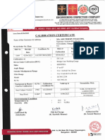 Calibration Certificate - Welding Gauge