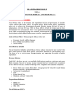 Fiscal Reform Measures:: Ge.4: Indian Economy-Ii Unit-I Macroeconomic Policies and Their Impact