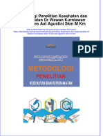 Metodologi Penelitian Kesehatan Dan Keperawatan DR Wawan Kurniawan SKM M Kes Aat Agustini SKM M KM Full Chapter Download PDF