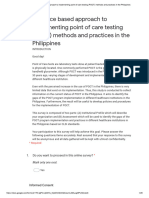 Appendix A. Evidence Based Approach To Implementing Point of Care Testing POCT Methods and Practices in The Philippines Google Forms