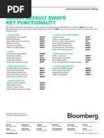 Bloomberg CDS Cheat Sheet