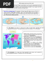 The Continents and Oceans of The World