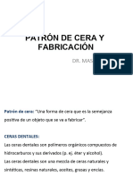 Patrón de Cera y Fabricación