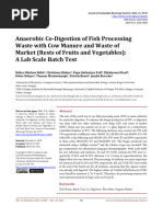 2021 - Kebe - Anaerobic Codigestion of Fish Processing Waste With Cow Manure and Waste of Market - Fruit Vegetables - Lab Scale Batch Test