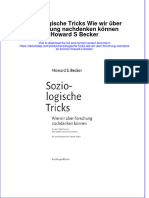 Soziologische Tricks Wie Wir Über Forschung Nachdenken Können Howard S Becker Full Chapter Download PDF