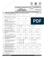 Hssc-I (R&T) Federal Board Mathematic Test - 2 Chapter 3+4: U I J K V I J K