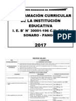 Programación Curricular de La Institución Educativa: I. E. B° #30001-196 C.N. BOCA Sonaro - Pangoa