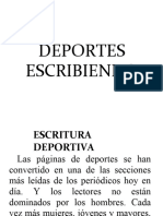 Escritura Deportiva