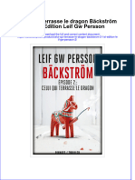 Celui Qui Terrasse Le Dragon Bäckström 2 1st Edition Leif GW Persson Full Chapter Download PDF