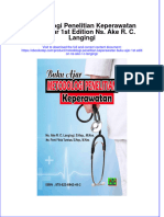 Metodologi Penelitian Keperawatan Buku Ajar 1st Edition Ns. Ake R. C. Langingi Full Chapter Download PDF