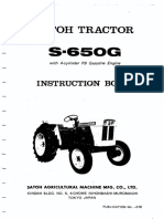 Satoh S-650G With 4-Cylinder PB Gasoline Engine Instruction Book