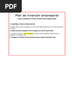 Formato de Plan de Inversión Simple