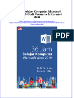 36 Jam Belajar Komputer Microsoft Word 2019 Budi Permana & Kurweni Ukar Full Chapter Download PDF