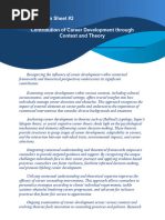 Reflection Sheet #2 Contribution of Career Development Through Context and Theory