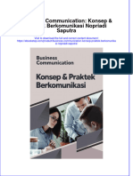 Business Communication: Konsep & Praktek Berkomunikasi Nopriadi Saputra Full Chapter Download PDF