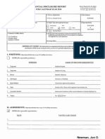 Jon O Newman Financial Disclosure Report For 2010