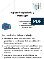 Admisión y Alta Hospitalaria: Fundamento de Enfermería Nivel 3-2 Años Dr. Amani Mahmoud Fadul Moharram 1441H