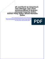 Gesellschaft und Recht im Griechisch Römischen Altertum Teil 2 Eine Aufsatzsammlung Mihail N Andreev Editor Johannes Irmscher Editor Elemer Pölay Editor Witold Warkallo Editor full chapter download pdf