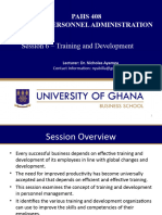 Revised Session 6 Training and Development